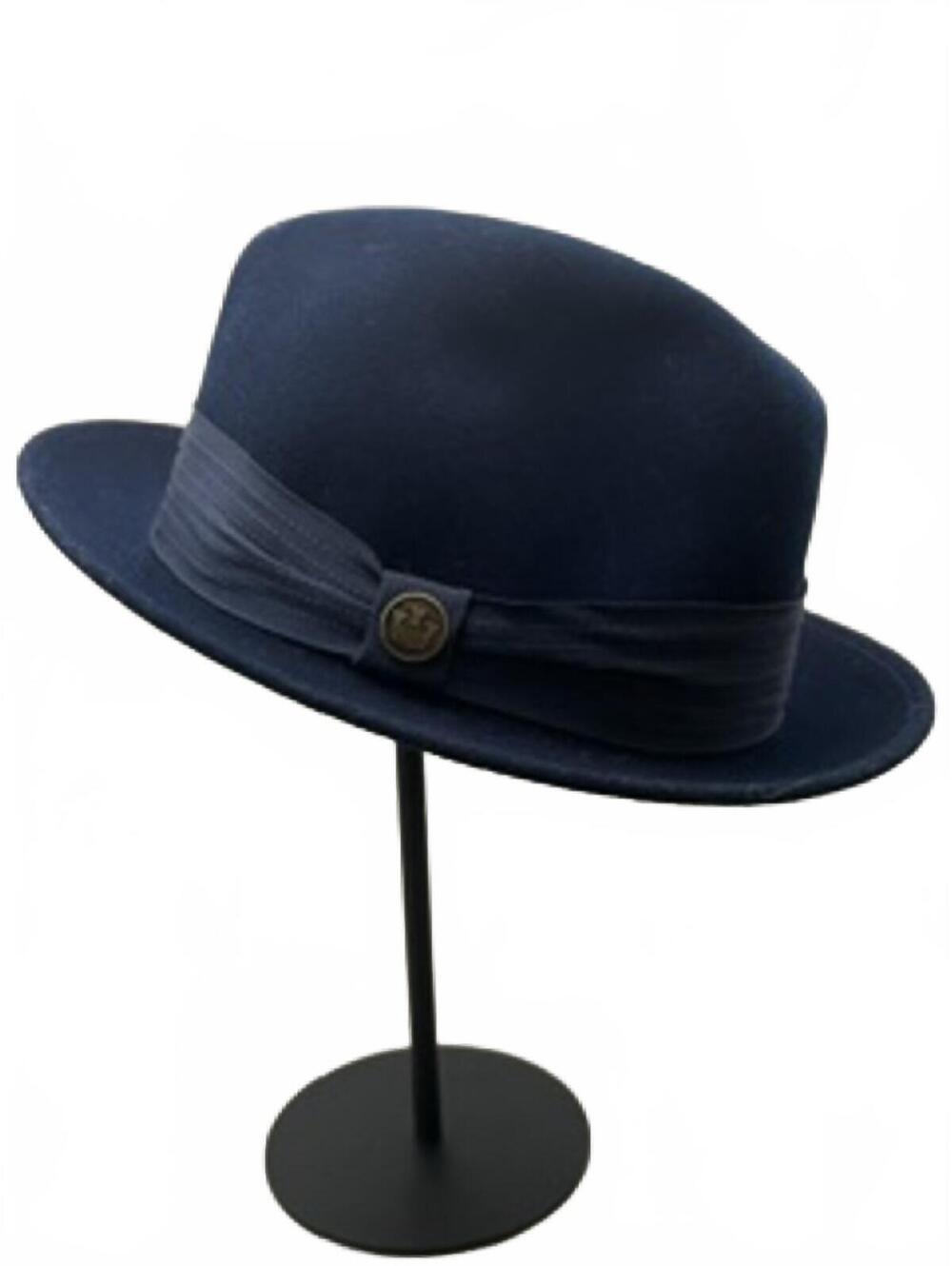 Goorin Bros. Blue Wool Fedora Hat Men’s Small Short Brim Trilby 100% Wool #5923